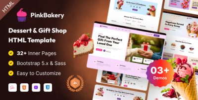 PinkBakery - Cake & Dessert Shop HTML Template