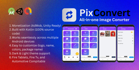 PixConvert – All-in-One Image Converter App | Android Source Code PixConvert – All-in-One Image Converter App | Android Source Code