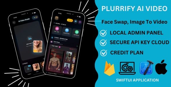 Plurrify AI Video Face Swap, Image To Video, Mobile App SwiftUI IOS Plurrify AI Video Face Swap, Image To Video, Mobile App SwiftUI IOS