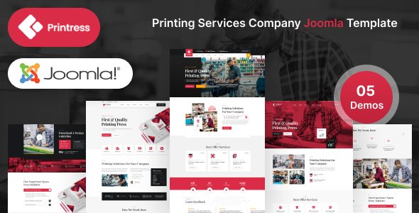Printress - Joomla 5 Printing Press Services Template Printress - Joomla 5 Printing Press Services Template