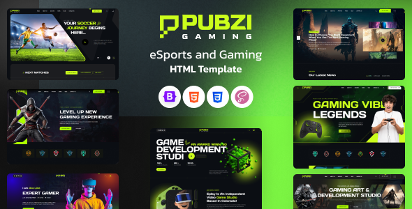 Pubzi - eSports and Gaming HTML Template Pubzi - eSports and Gaming HTML Template