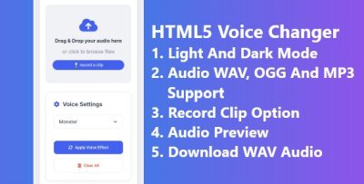Pure HTML5 MP3 Voice Changer Tool Without API
