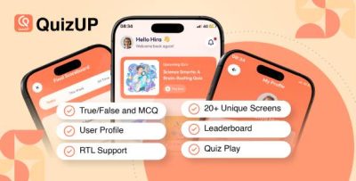 QuizUp – Flutter Quiz Application UI Template