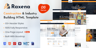 Raxena - Construction HTML Template