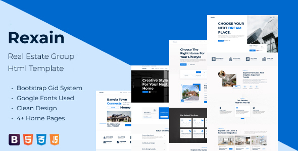 Rexain - Real Estate Group HTML Template Rexain - Real Estate Group HTML Template