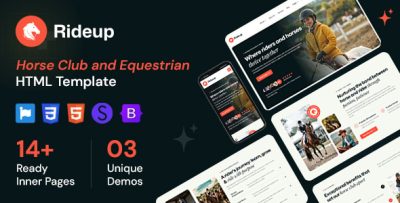 Rideup - Horse Club and Equestrian HTML Template