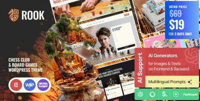 Rook - Chess Club & Board Games WordPress Theme