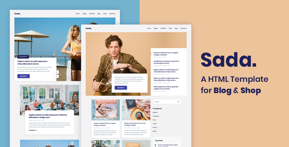 Sada - A HTML Template For Blog & Shop Sada - A HTML Template For Blog & Shop