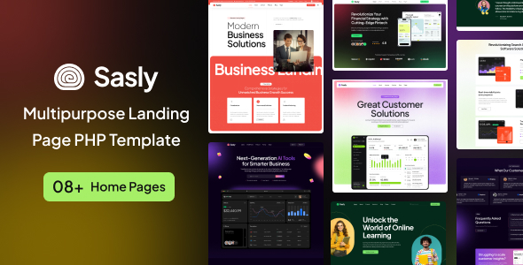 Sasly - Multipurpose Landing Page PHP Template Sasly - Multipurpose Landing Page PHP Template