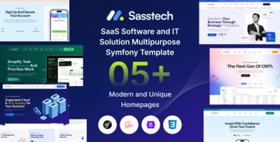 SassTech - Symfony SaaS Software & IT Solution Multipurpose Template