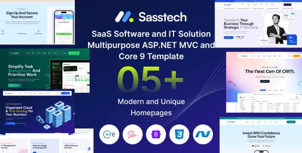 SassTech – ASP.NET Core 9 & MVC 5 SaaS Software & IT Solution Multipurpose Template SassTech – ASP.NET Core 9 & MVC 5 SaaS Software & IT Solution Multipurpose Template