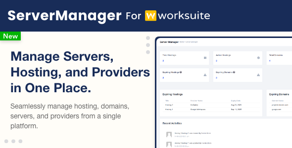 Server Manager Module for Worksuite Server Manager Module for Worksuite