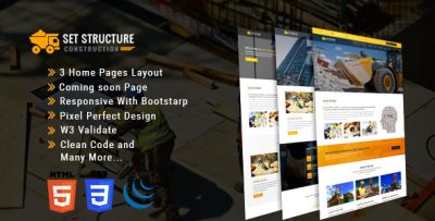 Set Structure - Construction Corporate Business Drupal 8 Theme