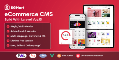 SGMart eCommerce - Laravel VueJS Multivendor Marketplace CMS with POS