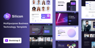 Silicon – Business & Technology Template + UI Kit Template