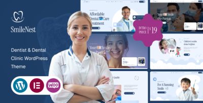 Smilenest - Dentist & Dental Clinic WordPress Theme