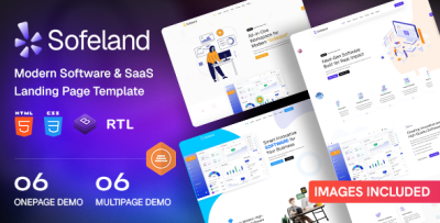 Sofeland - Modern Software & SaaS Landing Page Template