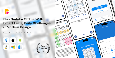Sudoku Bronze – Classic Number Puzzle Flutter App