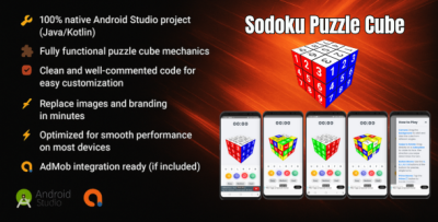 Sudoku Puzzle Cube – 3D Sudoku Game with Ads (Android)