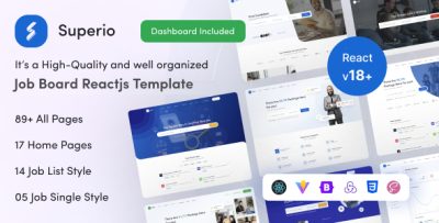 Superio - Job Portal & Job Board ReactJS Template