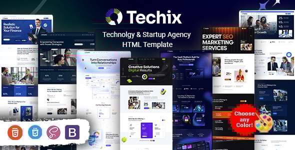 Techix - Technology & Startup Agency HTML Template Techix - Technology & Startup Agency HTML Template