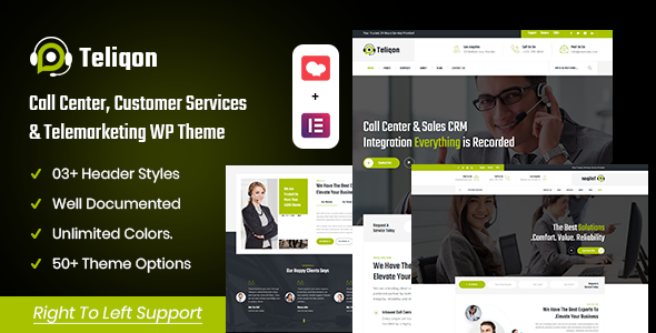 Teliqon | Call Center & Telemarketing WordPress Theme + RTL Teliqon | Call Center & Telemarketing WordPress Theme + RTL