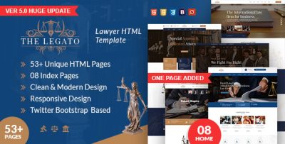 The Legato Lawyer Attorney and CA HTML Template
