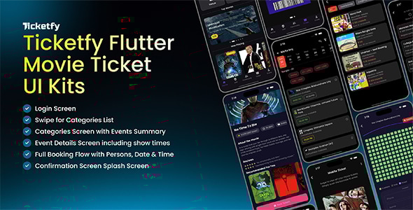 Ticketfy Booking Online Ticket Flutter Application UIKit Ticketfy Booking Online Ticket Flutter Application UIKit