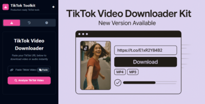TikTok Video Downloader Kit - Fast & Responsive HTML5 Tool