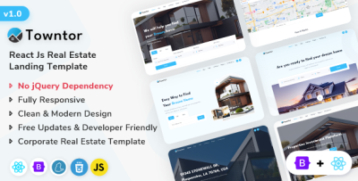 Towntor - React Js Real Estate Template