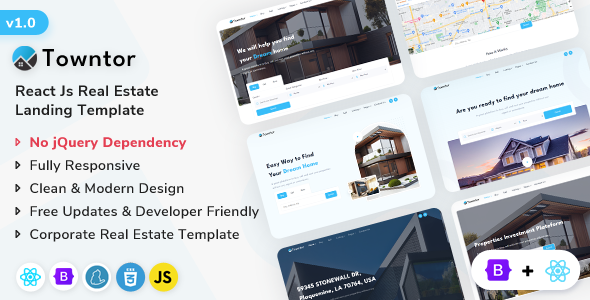 Towntor - React Js Real Estate Template Towntor - React Js Real Estate Template