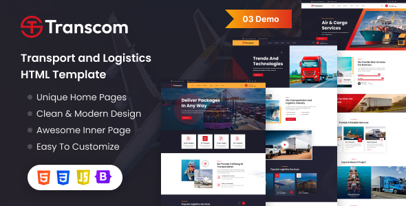 Transcom - Transport & Logistic Service HTML5 Template Transcom - Transport & Logistic Service HTML5 Template
