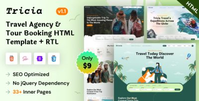 Tricia - Travel Agency & Tour Booking HTML Template