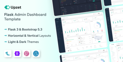 Upzet - Flask Admin & Dashboard Template