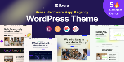 Uxora - Software, SaaS & Startup WordPress Theme