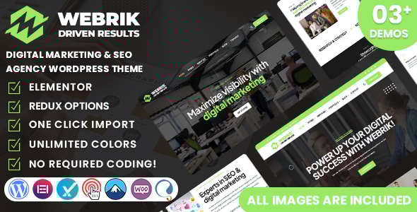 Webrik - Digital Marketing & SEO Agency WordPress Theme Webrik - Digital Marketing & SEO Agency WordPress Theme