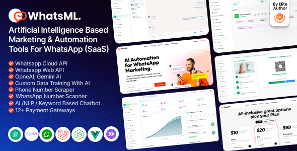 WhatsML - AI-Based Marketing & Automation Tools for WhatsApp (SaaS) WhatsML - AI-Based Marketing & Automation Tools for WhatsApp (SaaS)