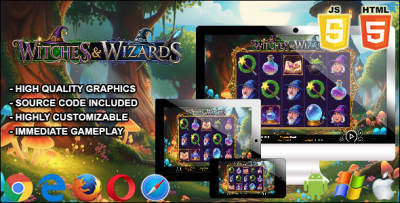 Witches and Wizards - HTML5 Slot Machine
