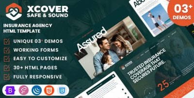 Xcover - Insurance Agency HTML Template