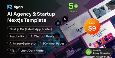 Xyqo – AI Agency & Startup React Next.js Template