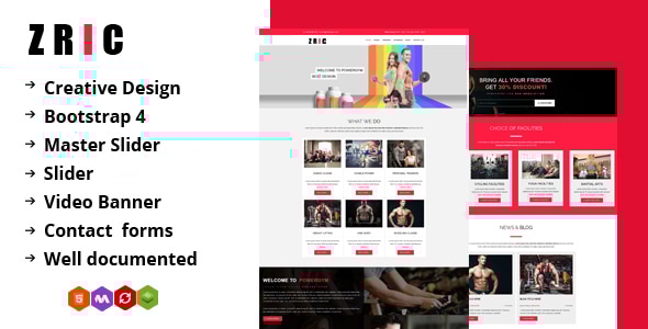 Zric - Fitness Multipages Drupal Theme Zric - Fitness Multipages Drupal Theme