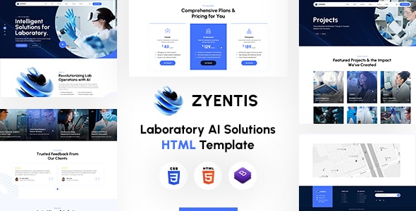 Zyentis - Laboratory AI Solutions HTML Template Zyentis - Laboratory AI Solutions HTML Template