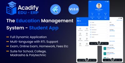 ACADIFY EDU – The Education Management System (Student App Only)