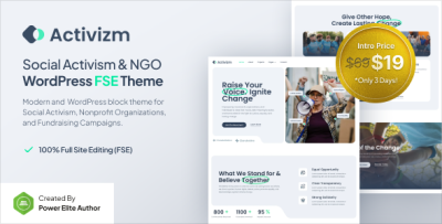 Activizm - Social Activism & NGO Gutenverse FSE WordPress Theme