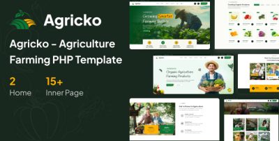 Agricko - PHP Template for Agriculture & Organic Farming