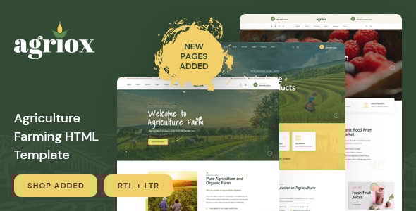 Agriox - Agriculture Farming HTML Template Agriox - Agriculture Farming HTML Template