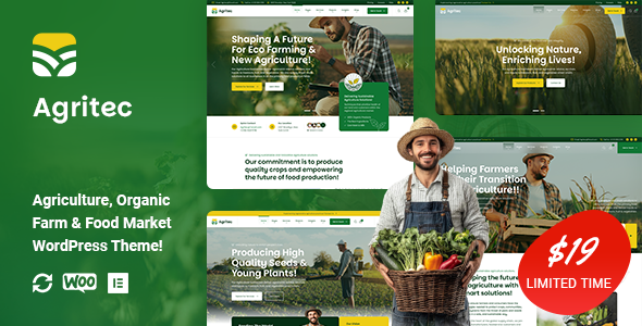 Agritec - Agriculture & Organic Farm WordPress Theme Agritec - Agriculture & Organic Farm WordPress Theme