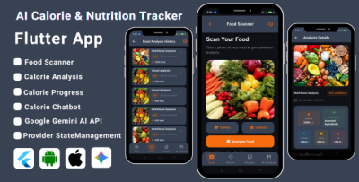 AI Calorie & Nutrition Tracker Flutter App | AI Food Nutrition Analysis App