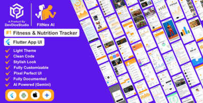 AI Fitness & Nutrition Flutter App Template | Workout, Meal Plan & Tracker