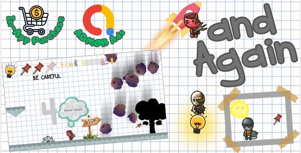 and Again Platform Puzzle Game (HTML5, Construct 3, in-app)) and Again Platform Puzzle Game (HTML5, Construct 3, in-app))